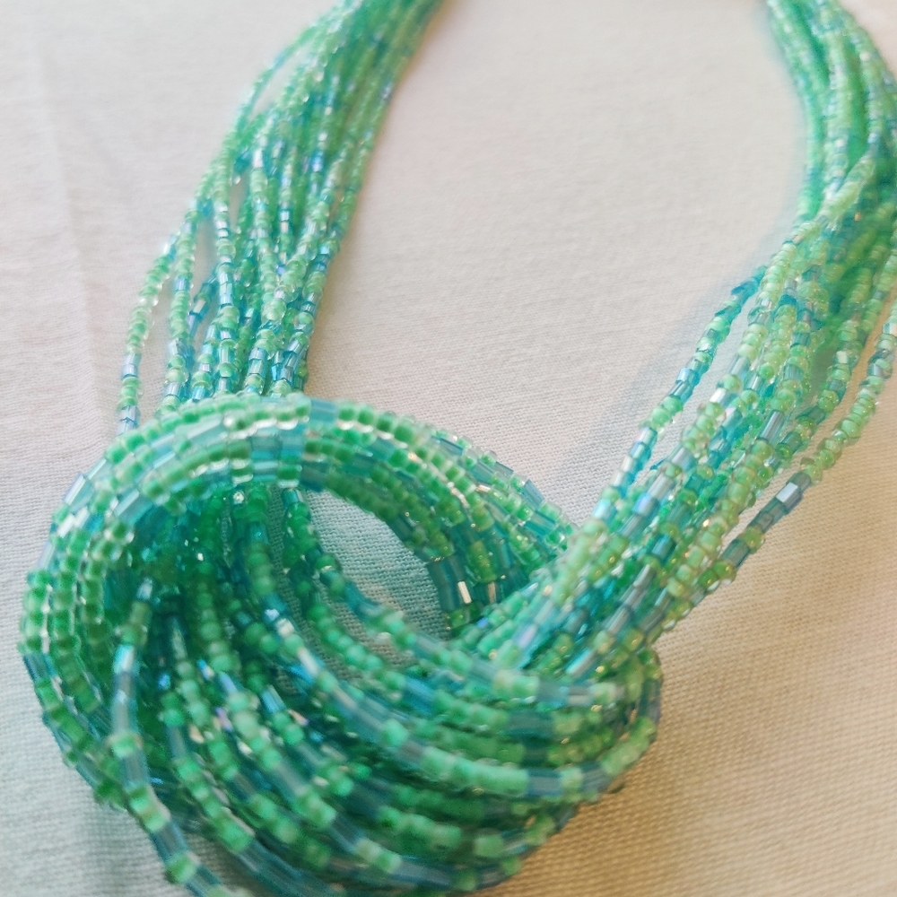 Crystal Beaded Twist knot Necklace